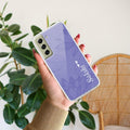 Customized luxury Purple leaves Transparent Silicon Case ForSamsung Galaxy S21 FE 5G