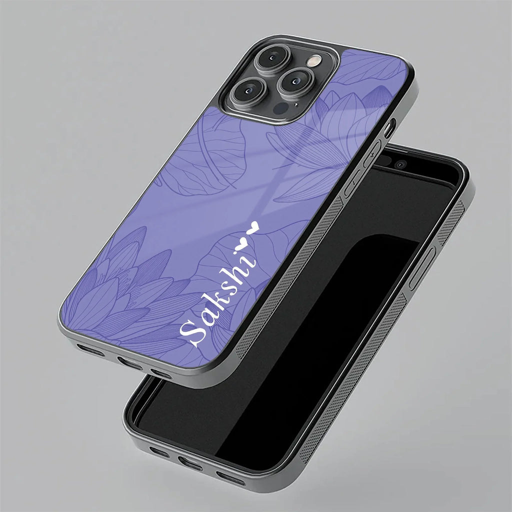 Customized luxury Purple leaves Glass Case Cover For Samsung - ShopOnCliQ