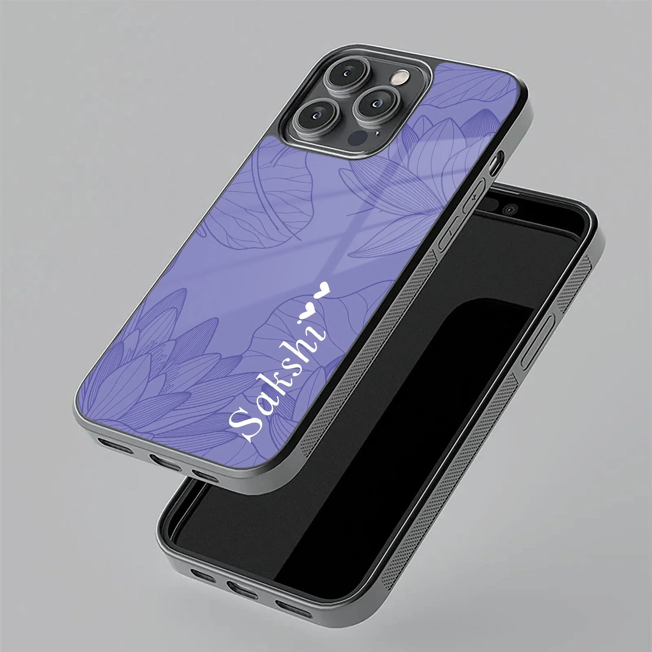 Customized luxury Purple leaves Glass Case Cover For Samsung - ShopOnCliQ