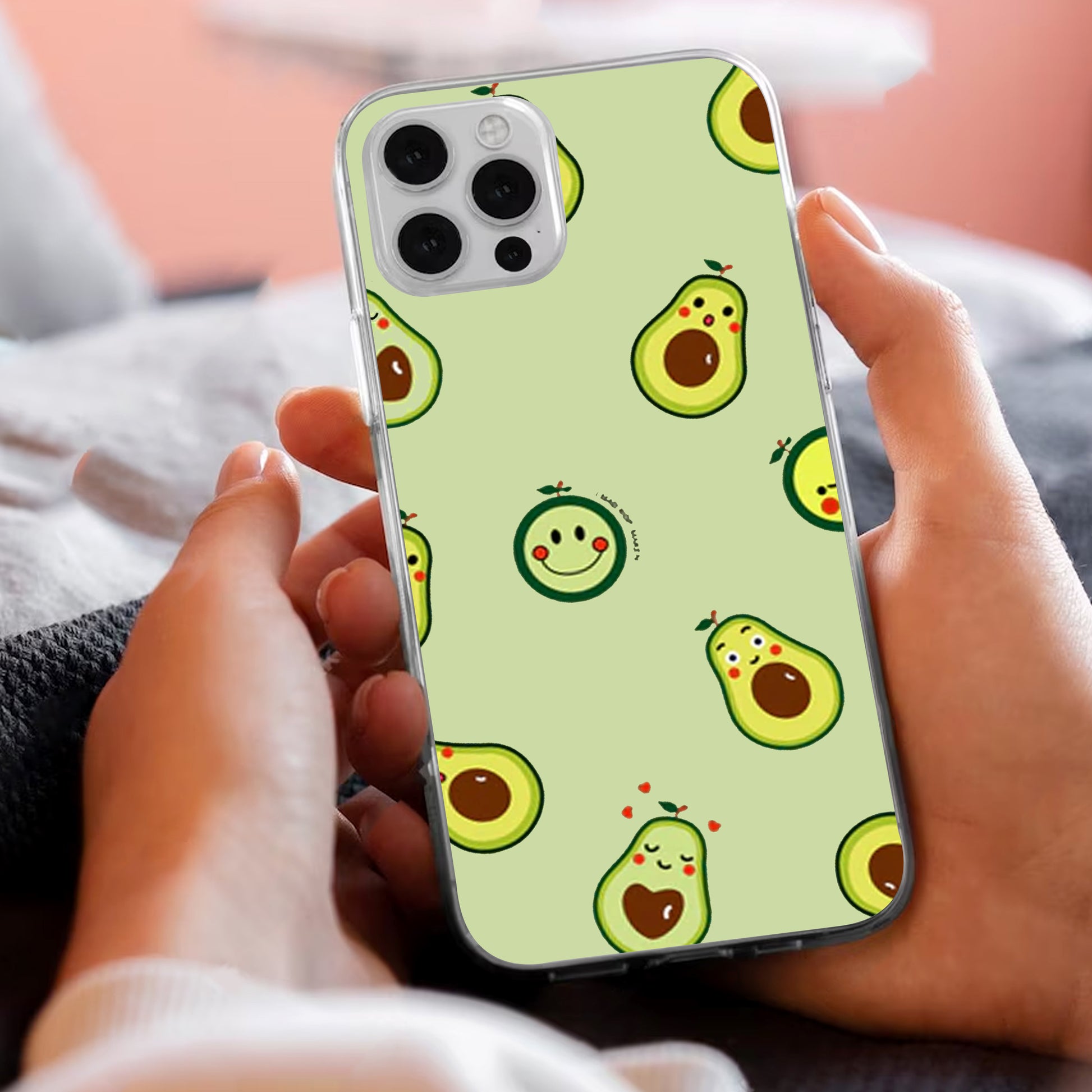 Cute Avocado Customize Transparent Silicon Case For Motorola ShopOnCliQ