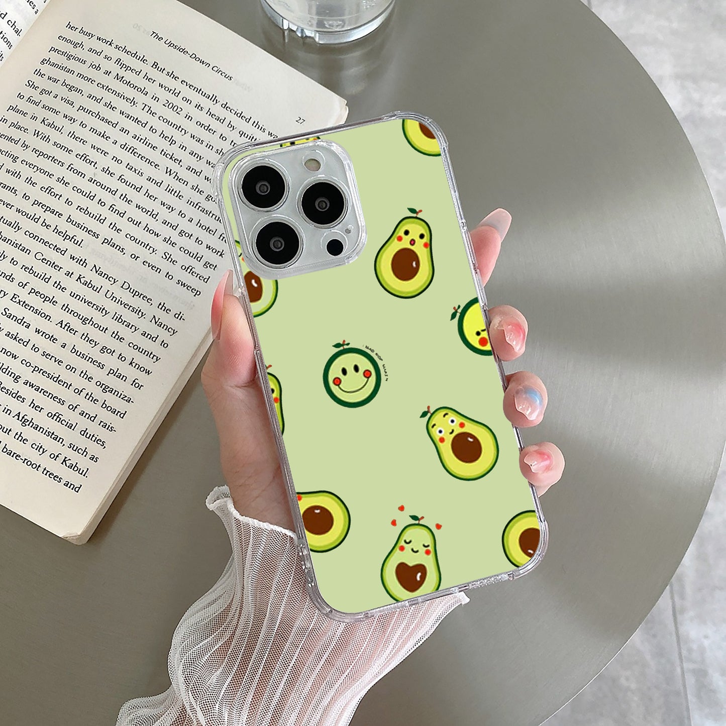 Cute Avocado Customize Transparent Silicon Case For Motorola ShopOnCliQ