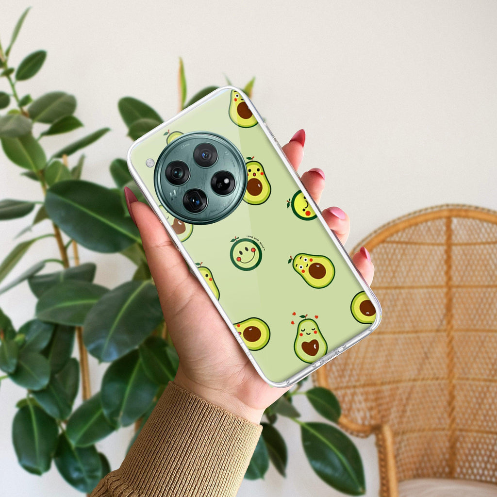 Cute Avocado Transparent Silicon Case For OnePlus - ShopOnCliQ
