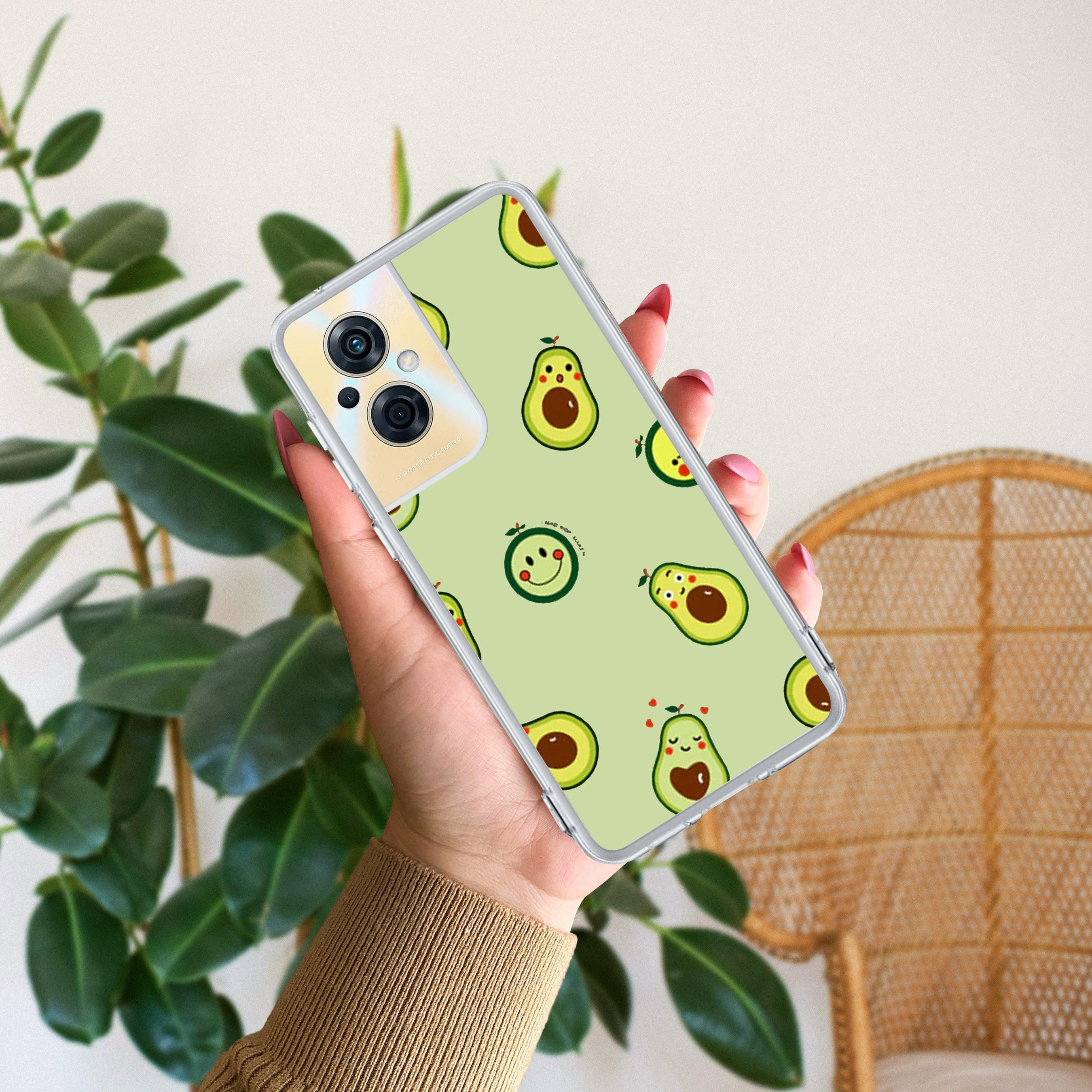 Cute Avocado Transparent Silicon Case For Oppo - ShopOnCliQ