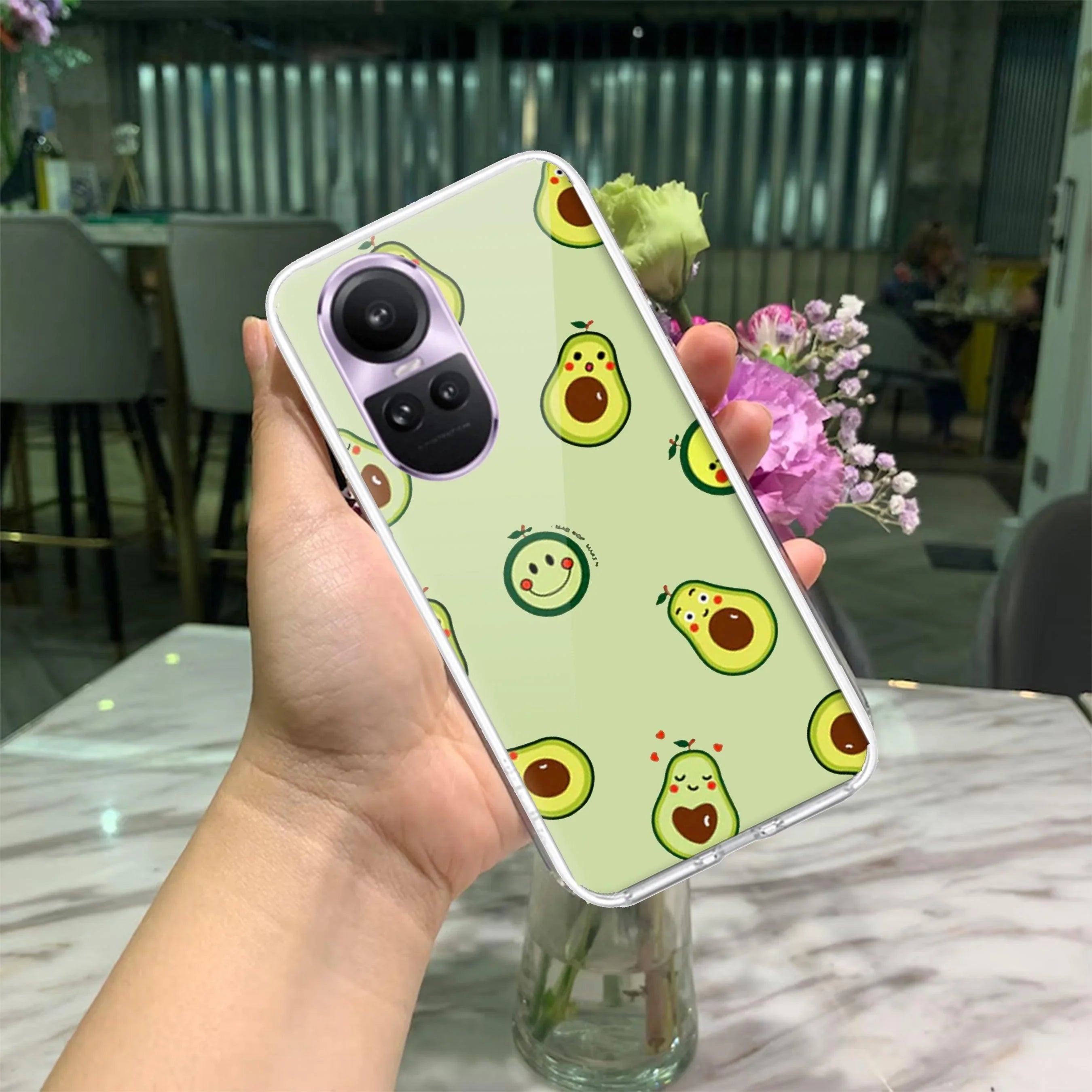 Cute Avocado Transparent Silicon Case For Oppo - ShopOnCliQ