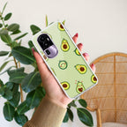 Cute Avocado Transparent Silicon Case For Oppo Reno 8T 5G