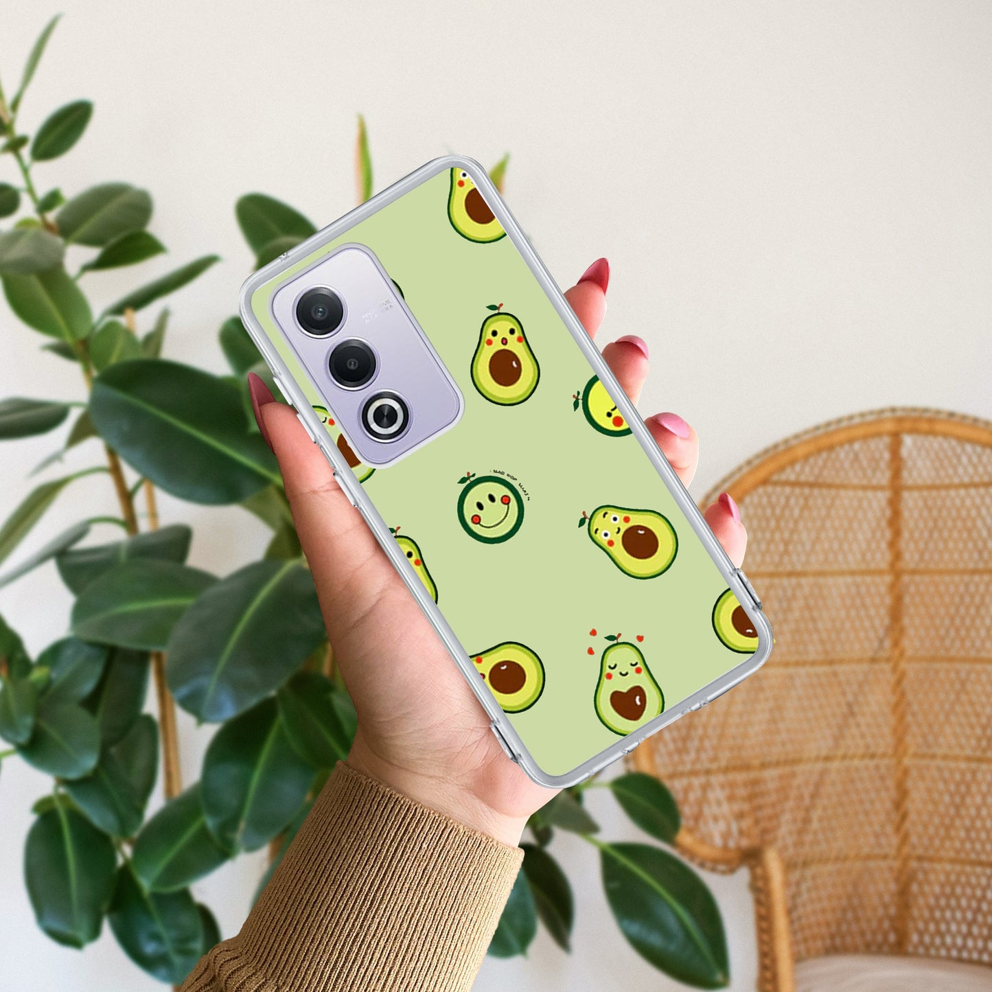 Cute Avocado Customize Transparent Silicon Case For Oppo ShopOnCliQ