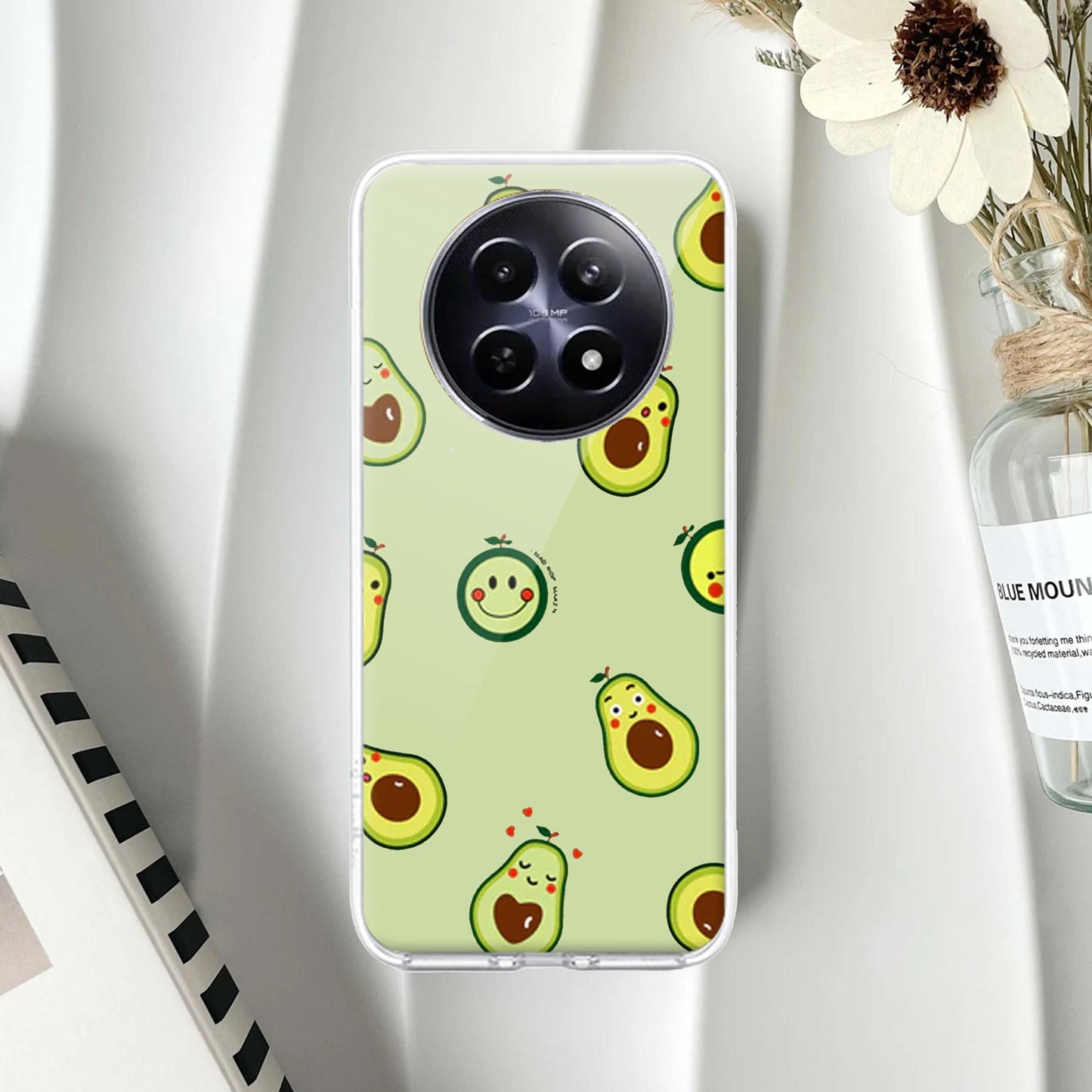 Cute Avocado Transparent Silicon Case For Realme/Narzo