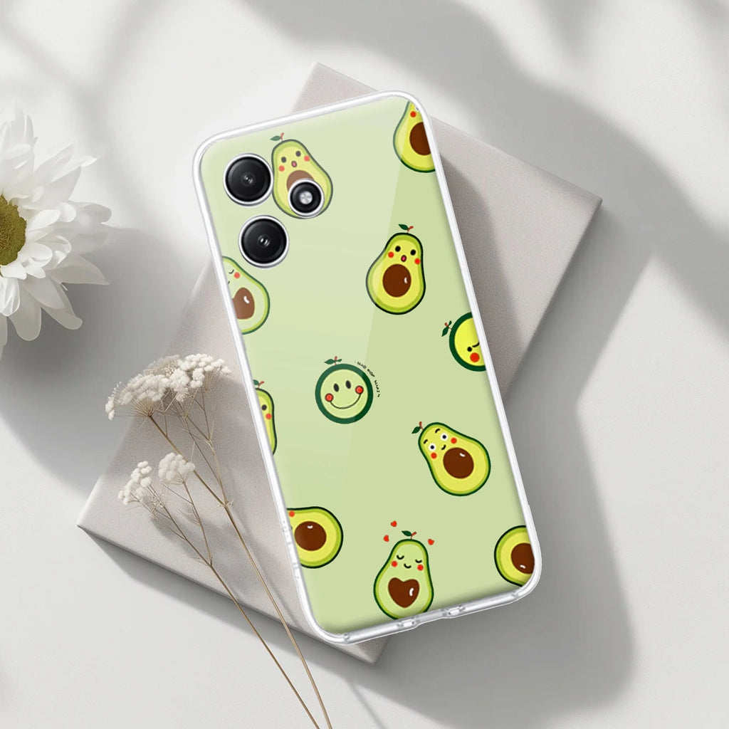 Cute Avocado Transparent Silicon Case For Redmi Note 10 Pro / Redmi Note 10 Pro Max