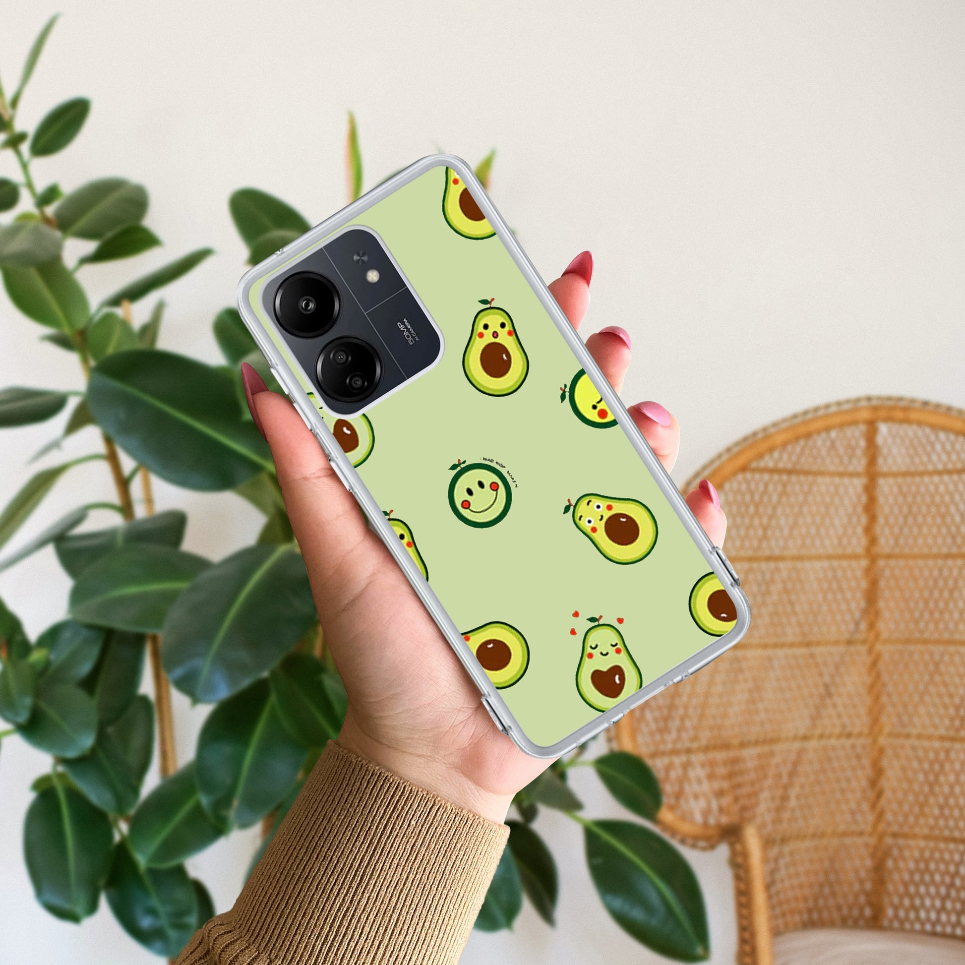 Cute Avocado Customize Transparent Silicon Case For Redmi/Xiaomi ShopOnCliQ