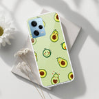 Cute Avocado Transparent Silicon Case For Redmi Note 14 Pro Plus 5G