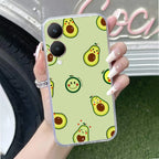 Cute Avocado Transparent Silicon Case For Vivo Y28 5G