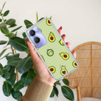 Cute Avocado Transparent Silicon Case For Vivo T1 44W