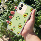 Cute Avocado Transparent Silicon Case For Vivo Y35