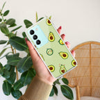Cute Avocado Transparent Silicon Case For Vivo Y100 5G /  Vivo Y100A 5G