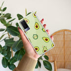 Cute Avocado Transparent Silicon Case For Vivo V23 5G