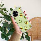 Cute Avocado Transparent Silicon Case For Vivo X90 5G