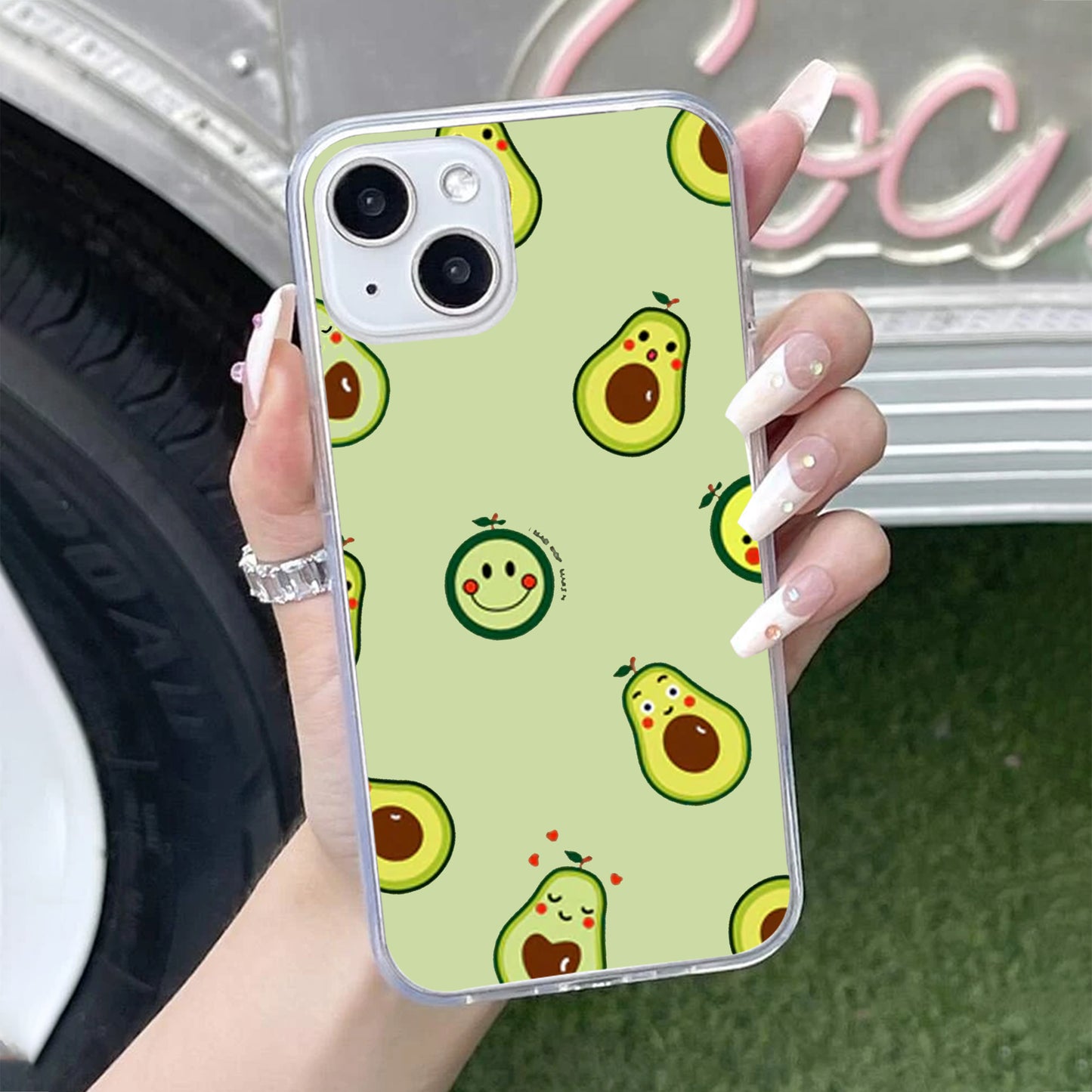 Cute Avocado Customize Transparent Silicon Case For iPhone ShopOnCliQ