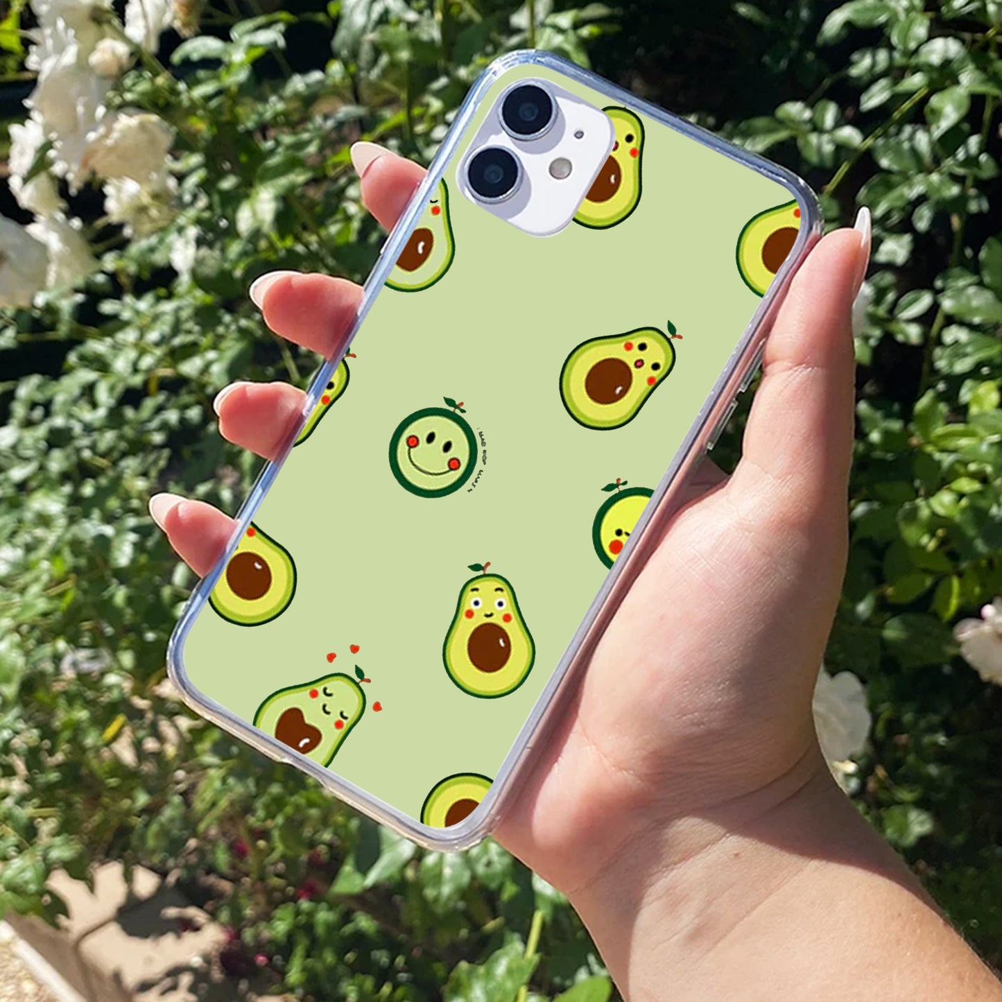 Cute Avocado Customize Transparent Silicon Case For iPhone ShopOnCliQ