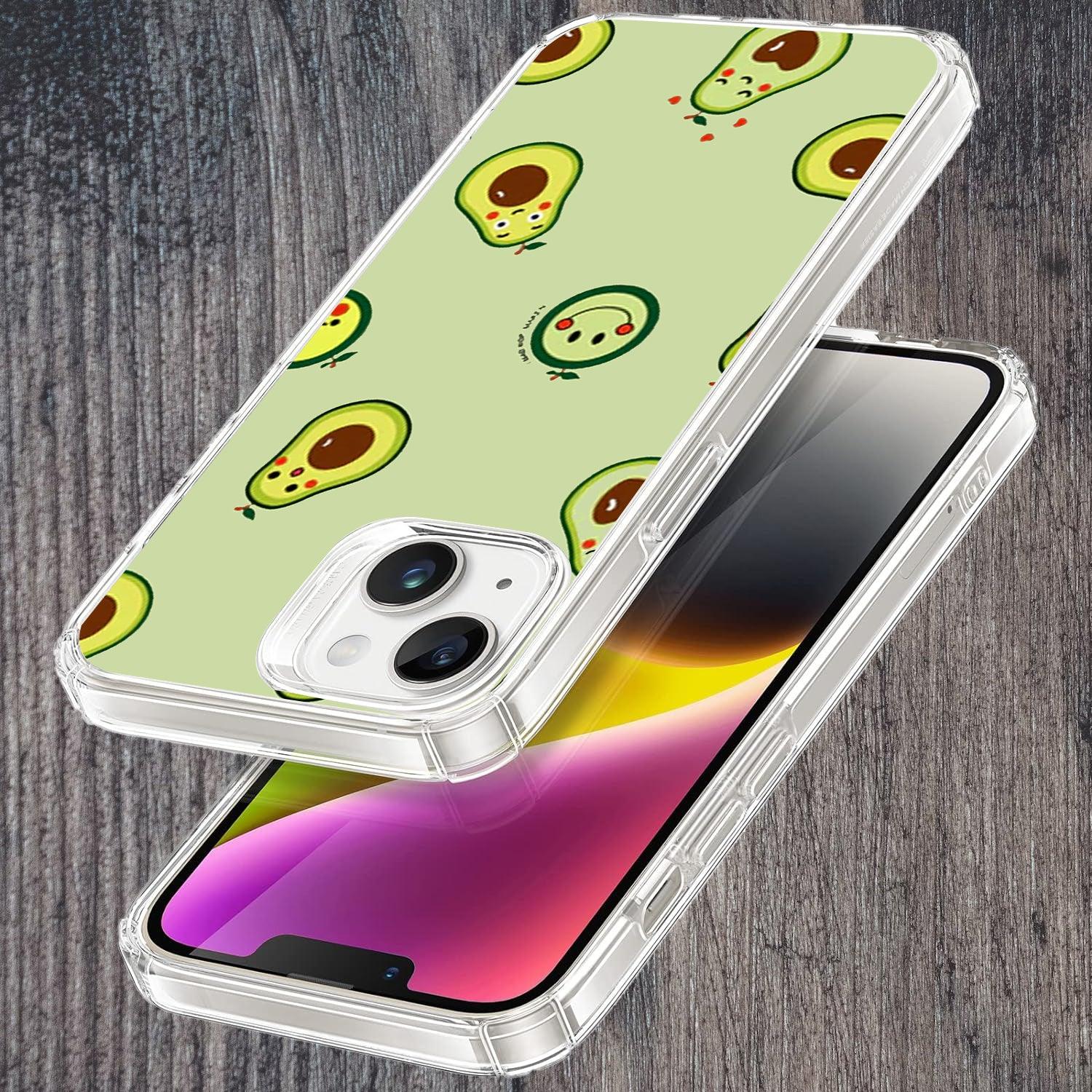 Cute Avocado Transparent Silicon Case For iQOO - ShopOnCliQ