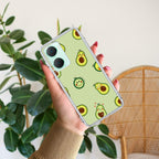 Cute Avocado Transparent Silicon Case For iQOO - ShopOnCliQ