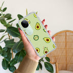 Cute Avocado Transparent Silicon Case For iQOO - ShopOnCliQ