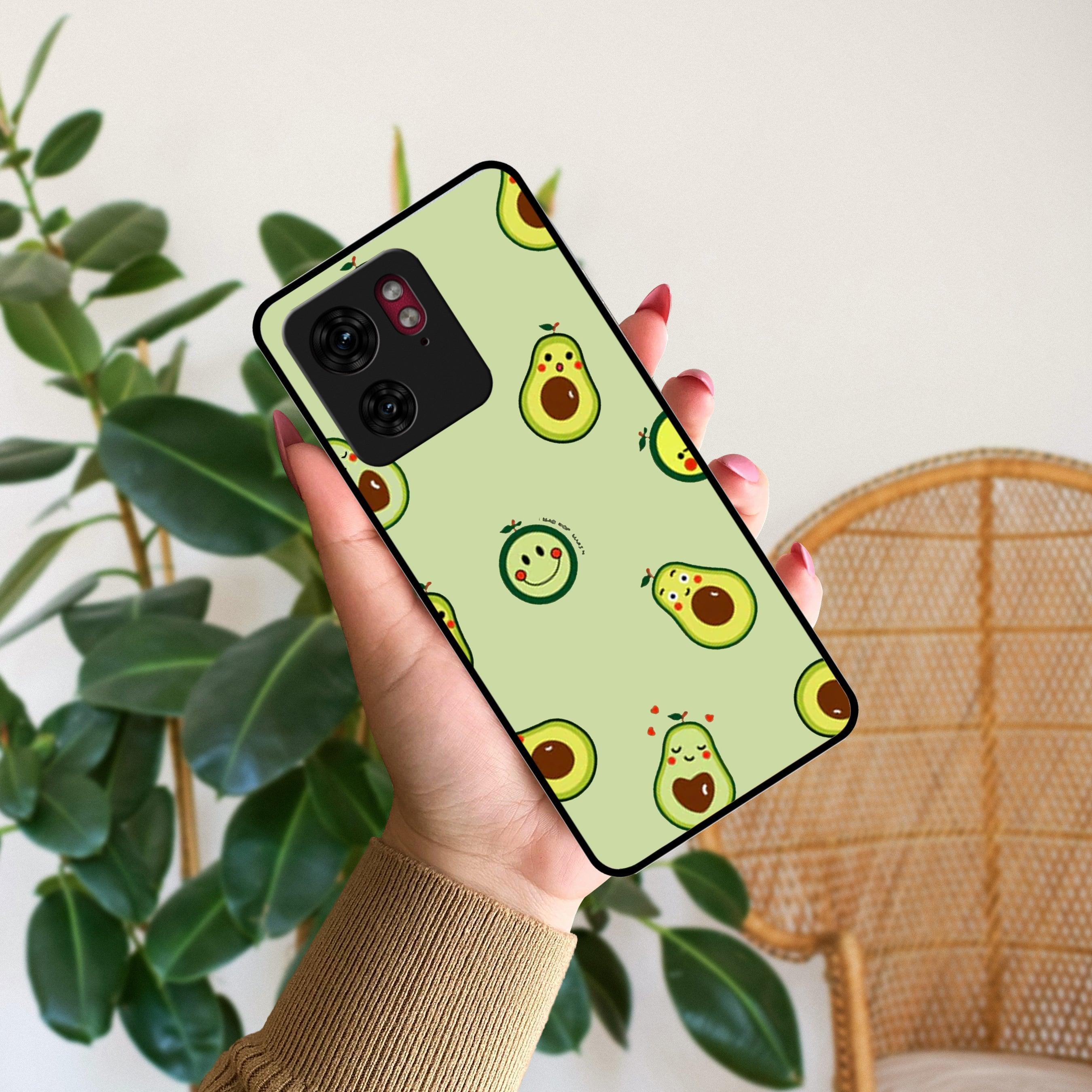 Cute Avocado Glossy Metal Case Cover For Motorola - ShopOnCliQ