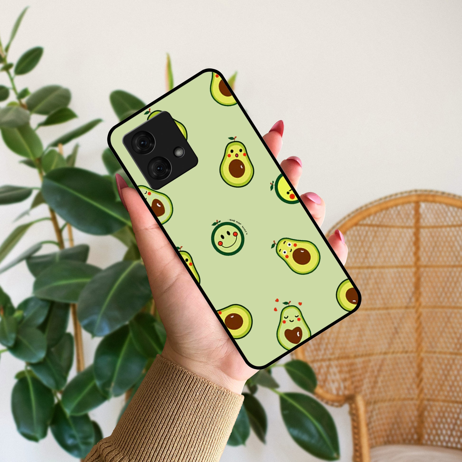 Cute Avocado Glossy Metal Case Cover For Motorola ShopOnCliQ