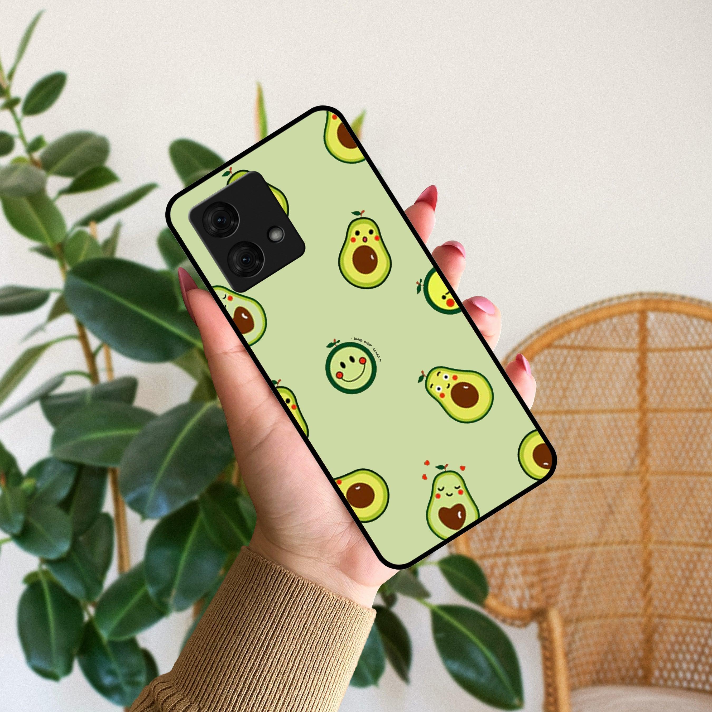 Cute Avocado Glossy Metal Case Cover For Motorola - ShopOnCliQ