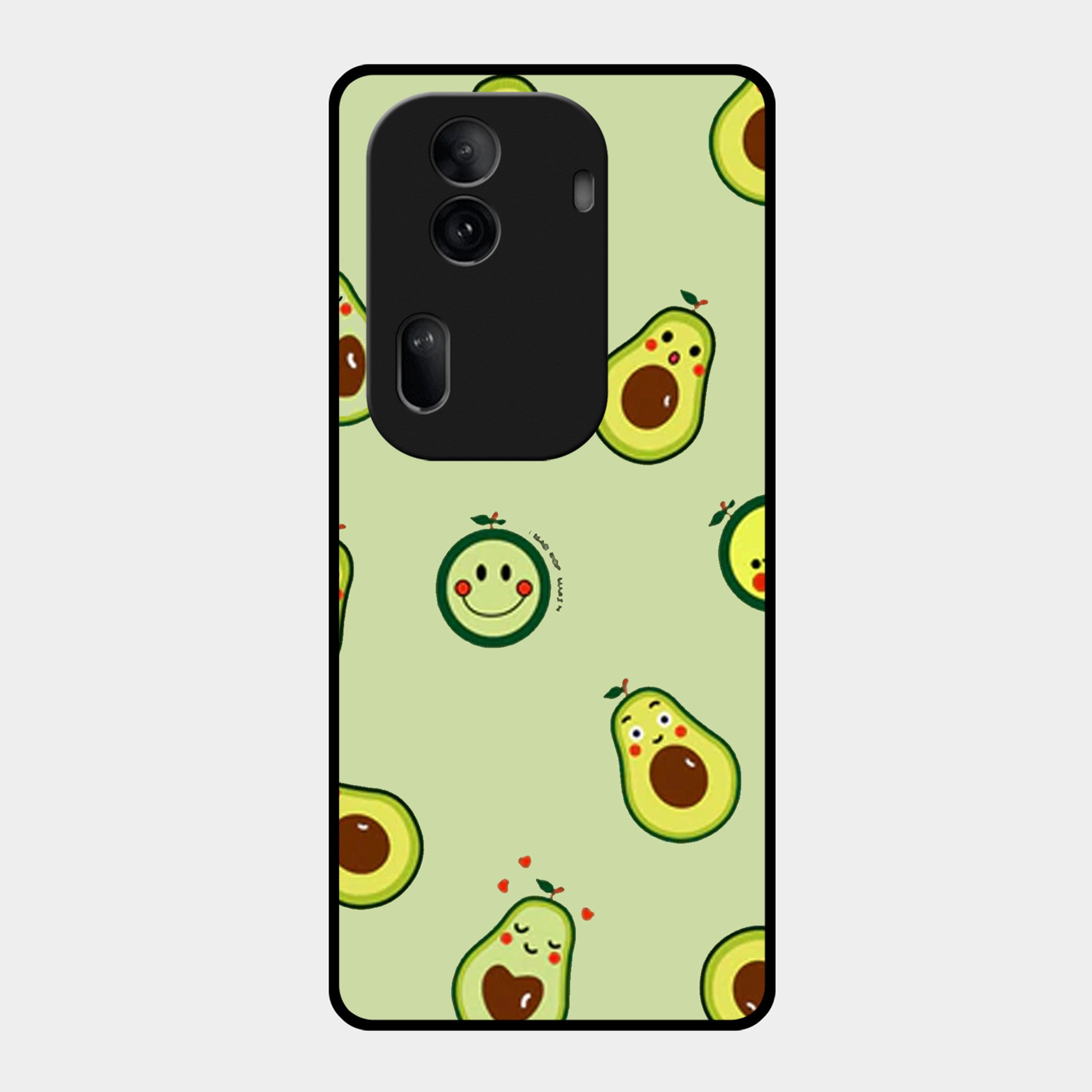 Cute Avocado Glossy Metal Case Cover For Oppo - ShopOnCliQ