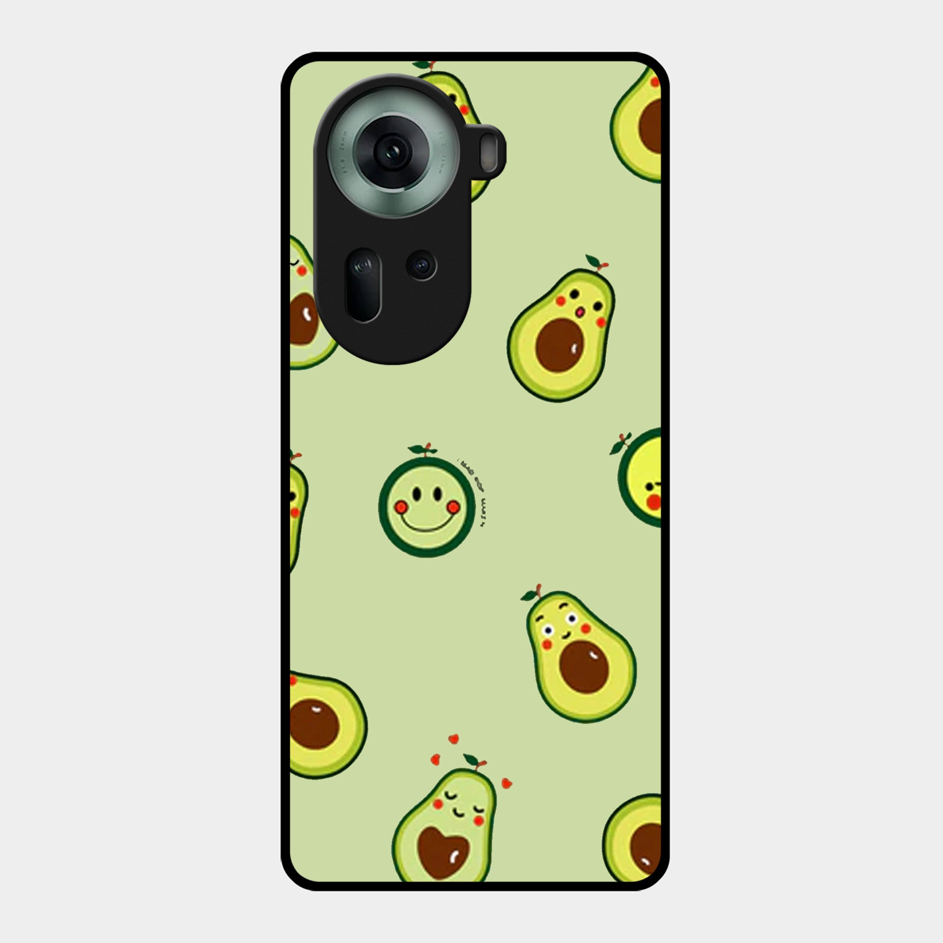Cute Avocado Glossy Metal Case Cover For Oppo - ShopOnCliQ