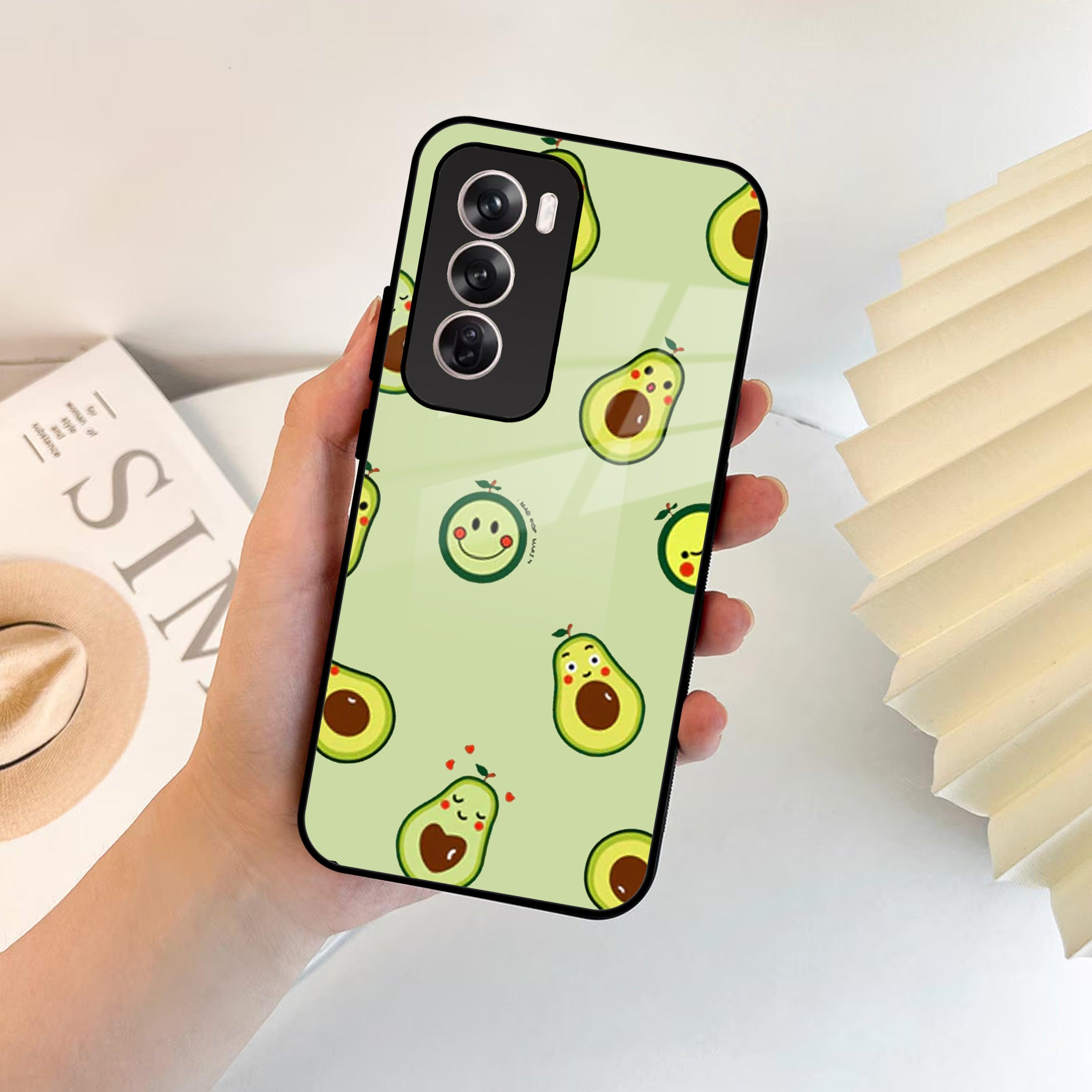 Cute Avocado Glossy Metal Case Cover For Oppo - ShopOnCliQ
