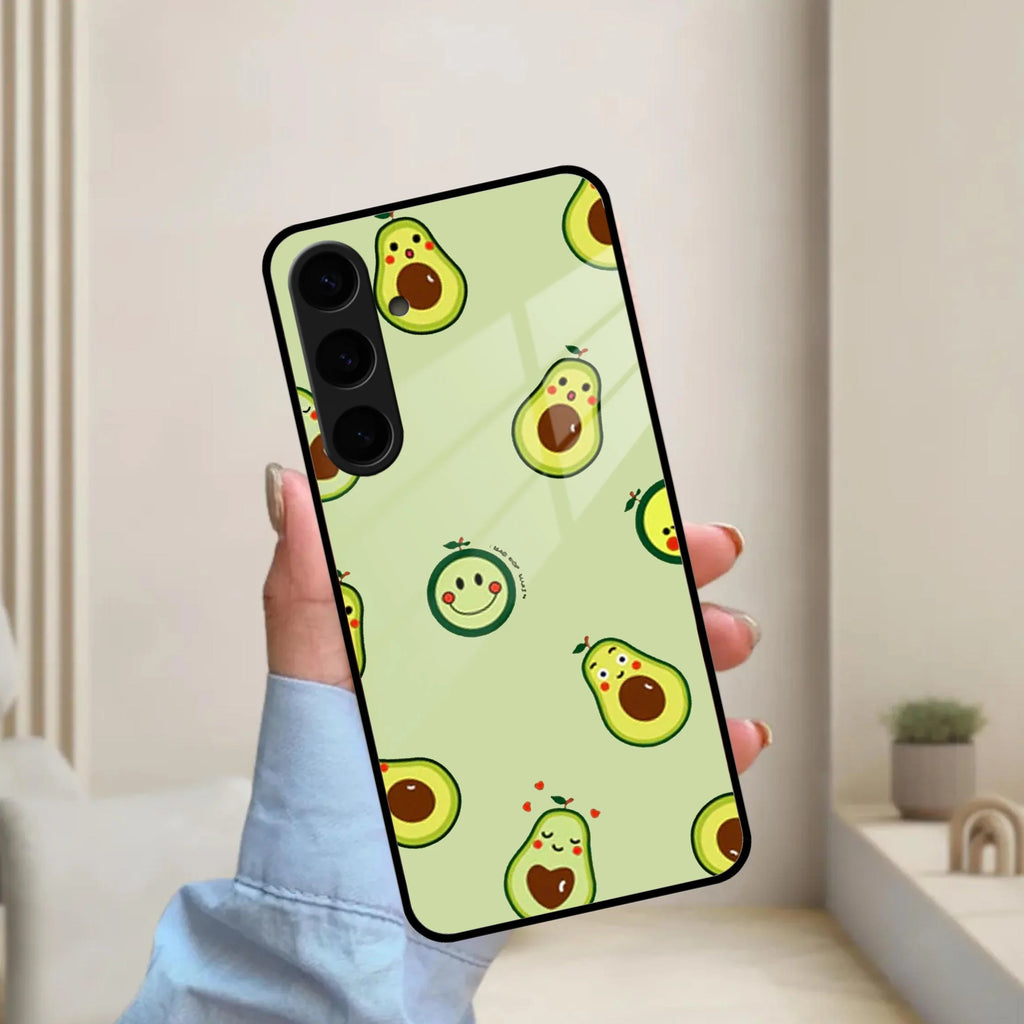 Cute Avocado Glossy Metal Case Cover For Samsung - ShopOnCliQ