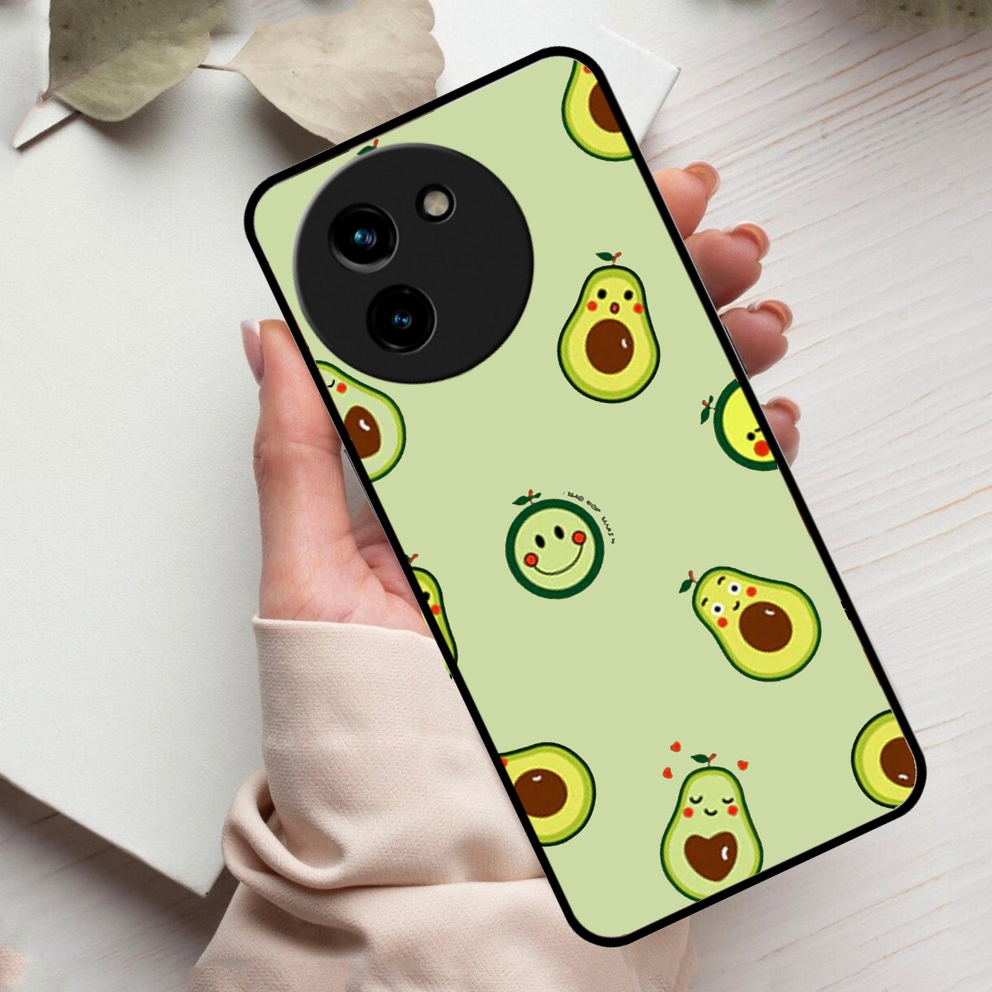 Cute Avocado Glossy Metal Case Cover For Vivo - ShopOnCliQ