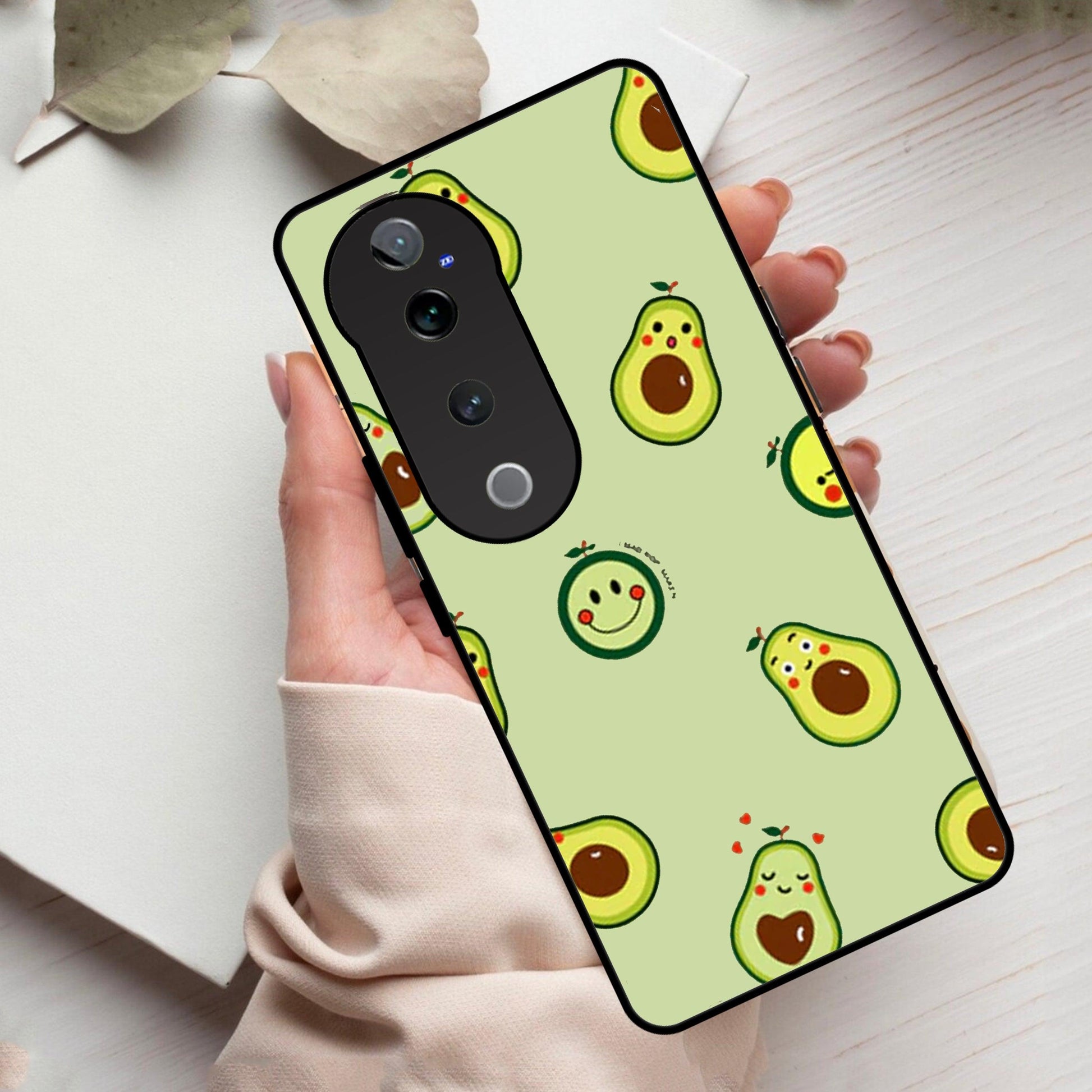 Cute Avocado Glossy Metal Case Cover For Vivo - ShopOnCliQ