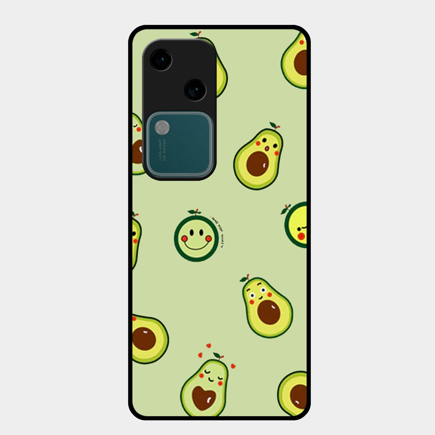 Cute Avocado Glossy Metal Case Cover For Vivo - ShopOnCliQ