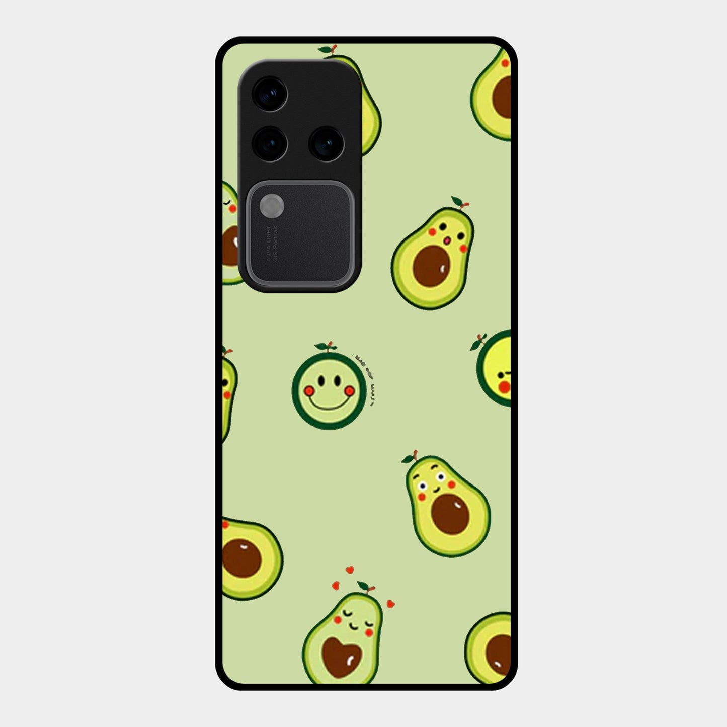 Cute Avocado Glossy Metal Case Cover For Vivo - ShopOnCliQ