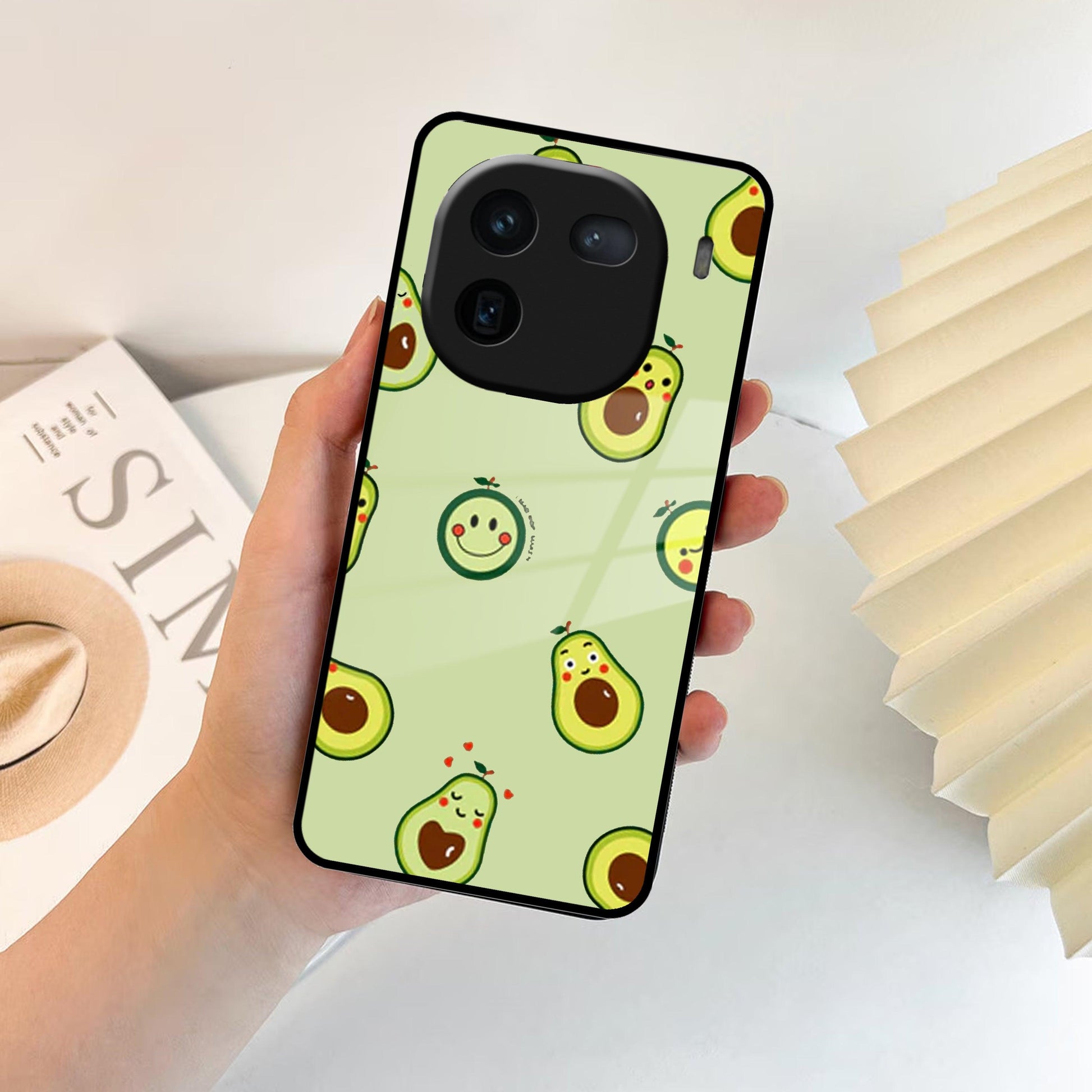 Cute Avocado Glossy Metal Case Cover For Vivo - ShopOnCliQ