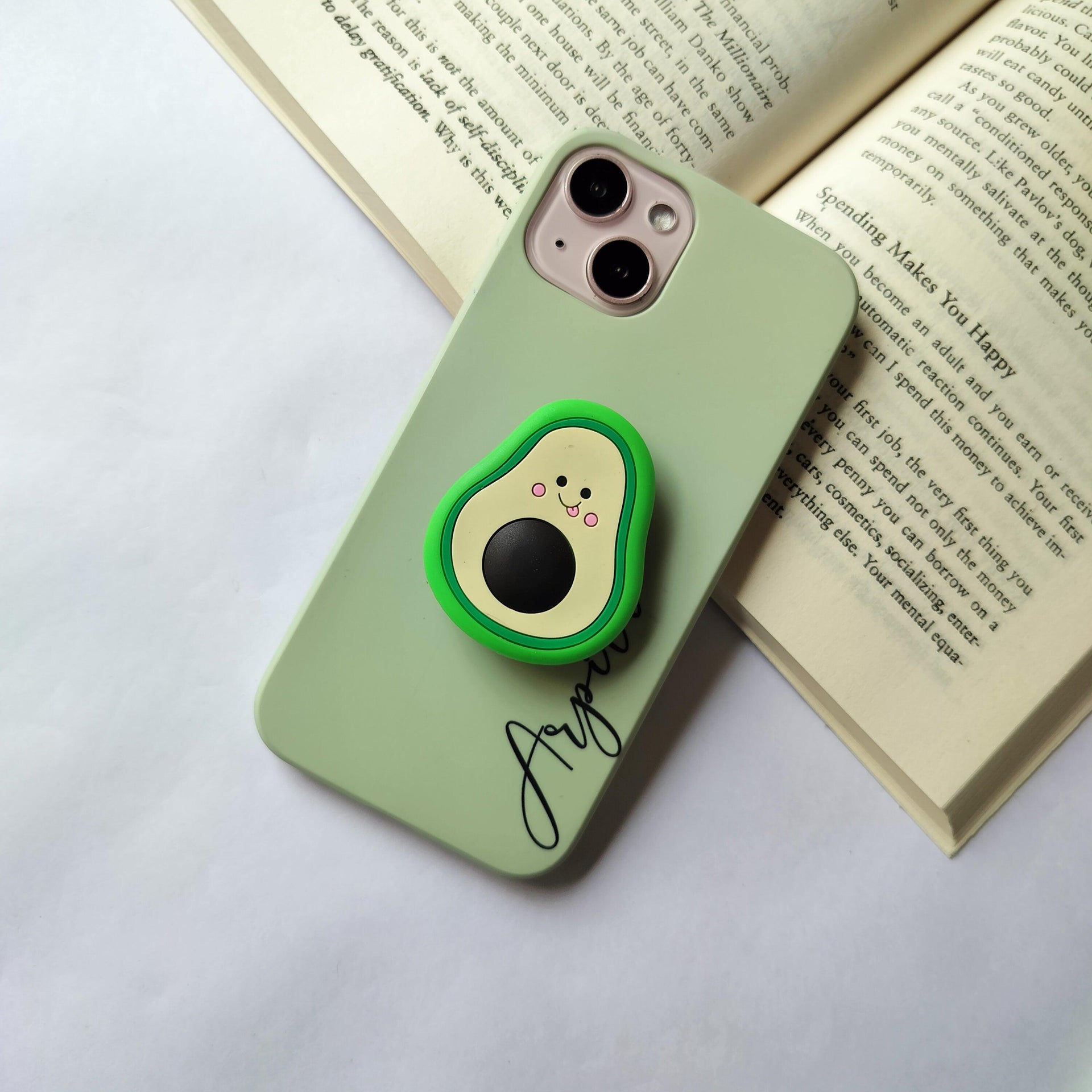 Avocado Decorate Silicone Phone Case Cute Avocado Phone Case Cover