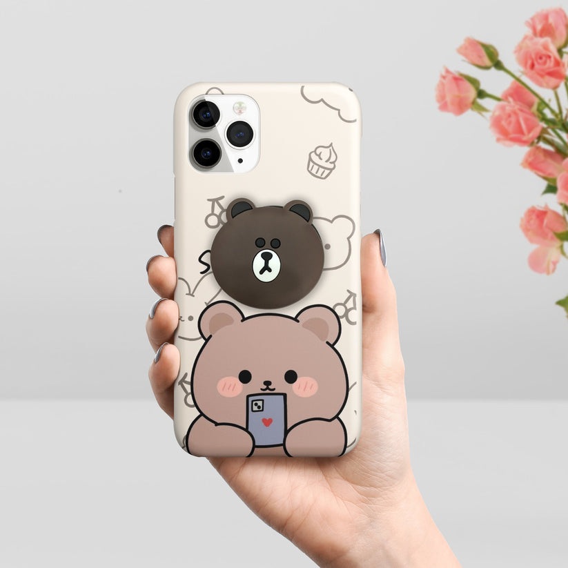 Cute Bear Slim Phone Case Cover For iPhone