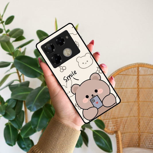 Cute Bear Glossy Metal Case Cover For Infinix ShopOnCliQ