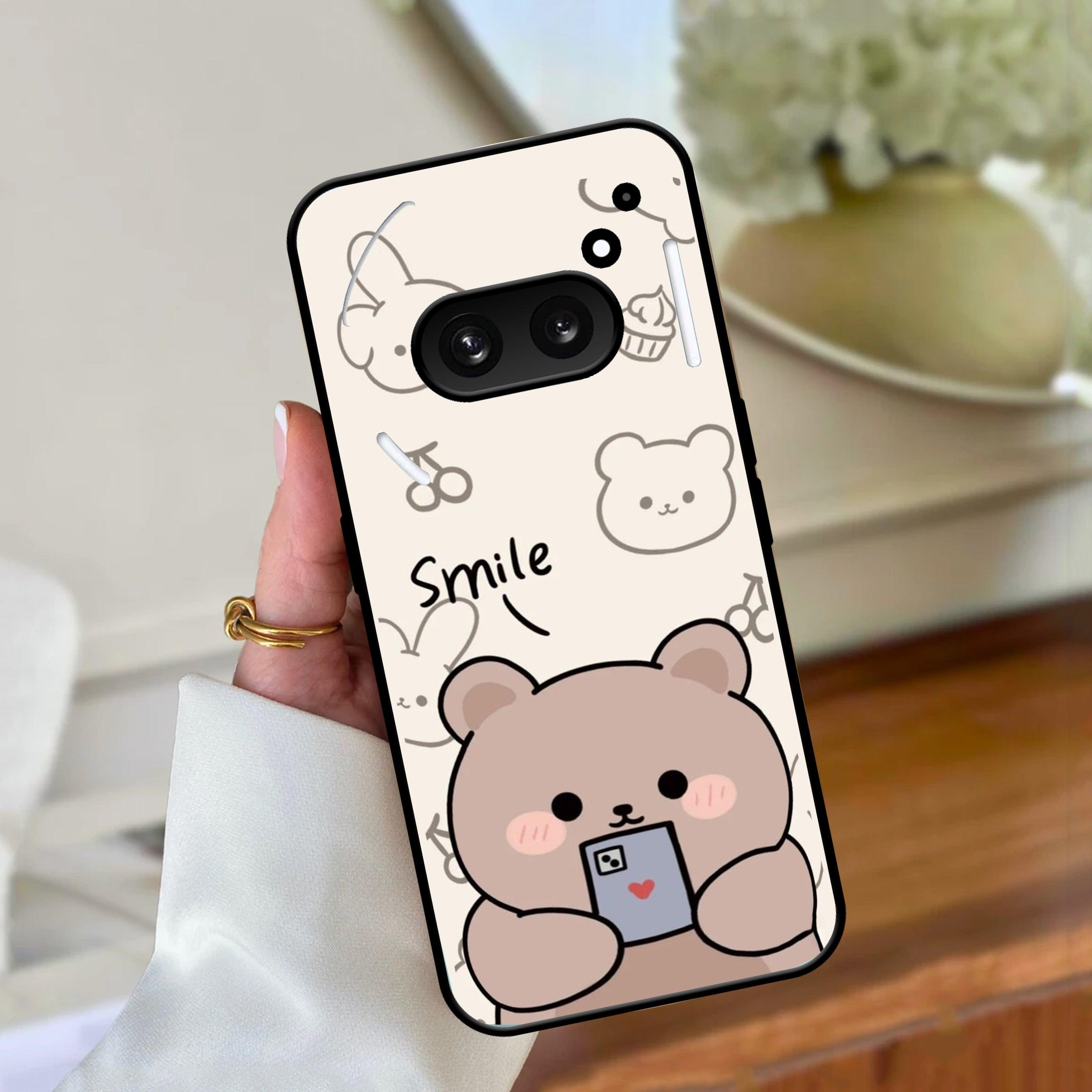 Cute Bear Glossy Metal Case Cover For Nothing - ShopOnCliQ