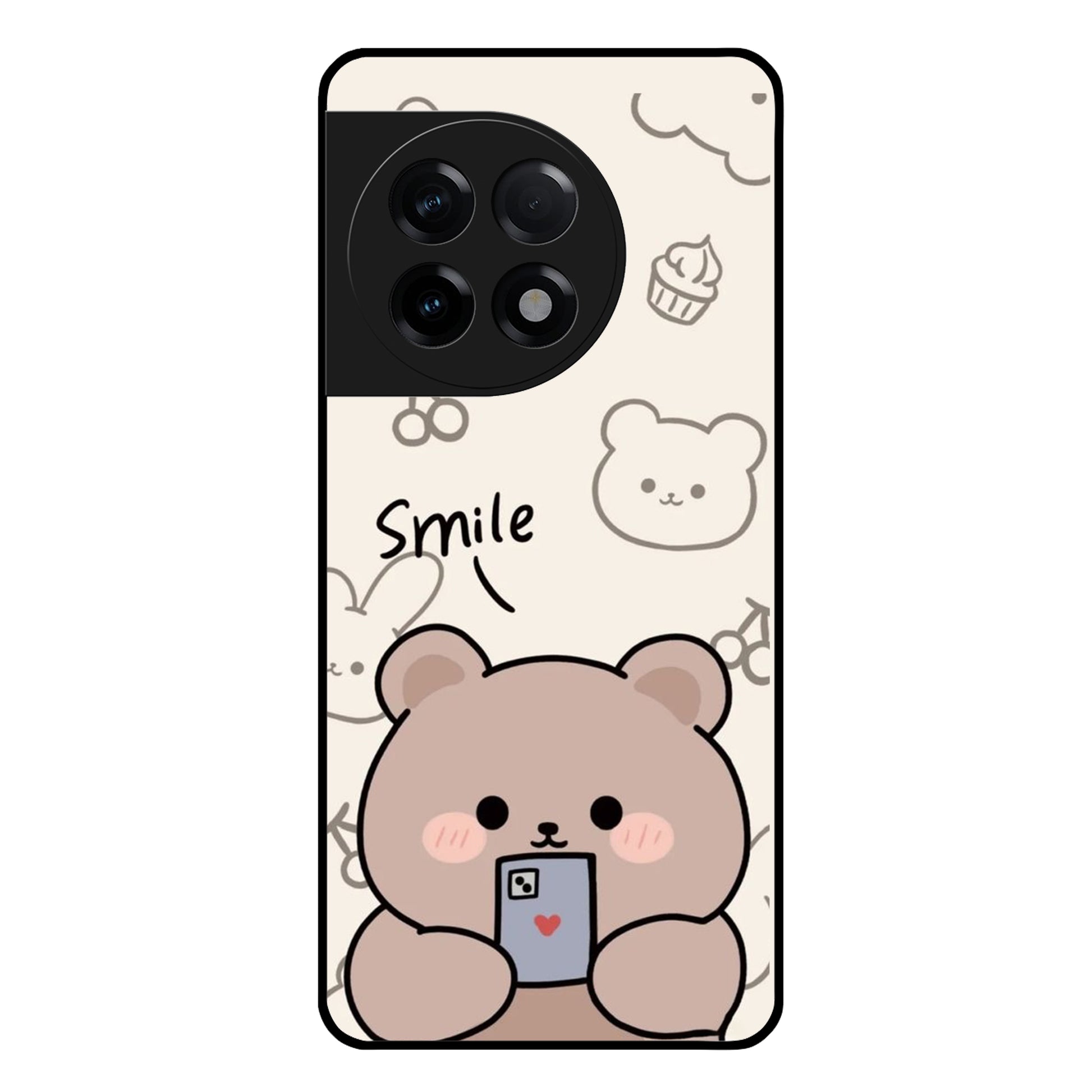 Cute Bear Glossy Metal Case Cover For OnePlus ShopOnCliQ