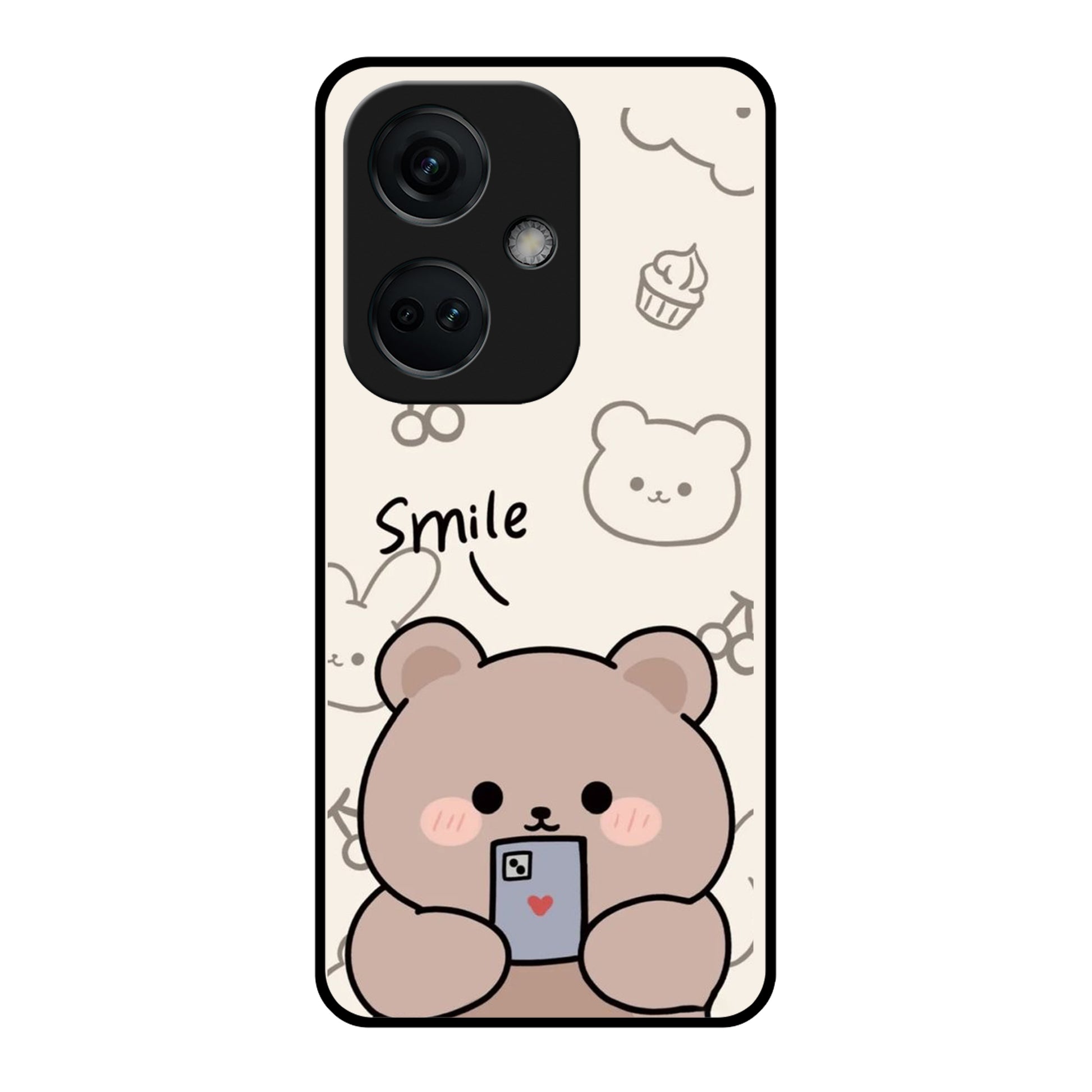 Cute Bear Glossy Metal Case Cover For OnePlus ShopOnCliQ