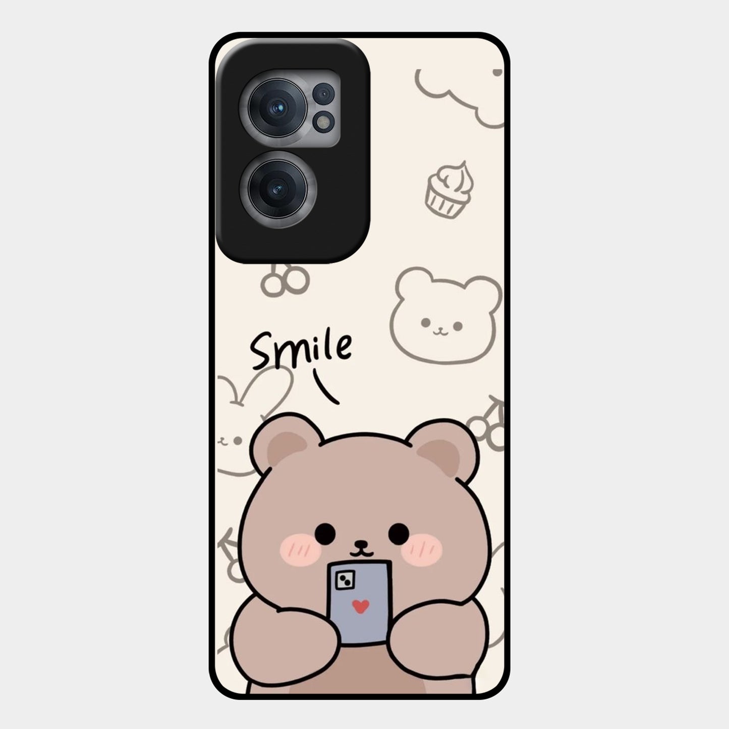 Cute Bear Glossy Metal Case Cover For OnePlus ShopOnCliQ