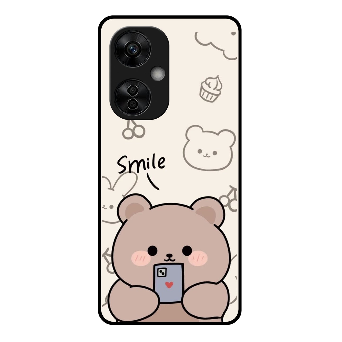 Cute Bear Glossy Metal Case Cover For OnePlus ShopOnCliQ