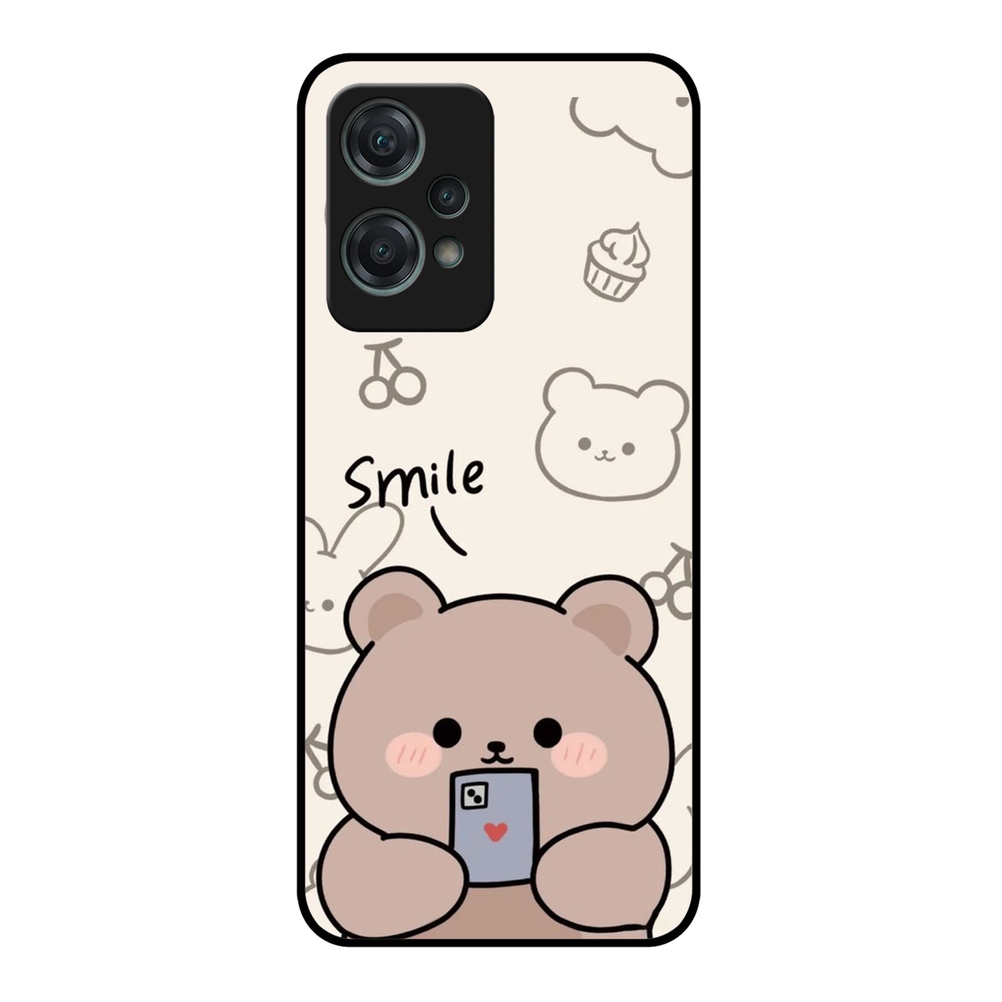 Cute Bear Glossy Metal Case Cover For OnePlus ShopOnCliQ