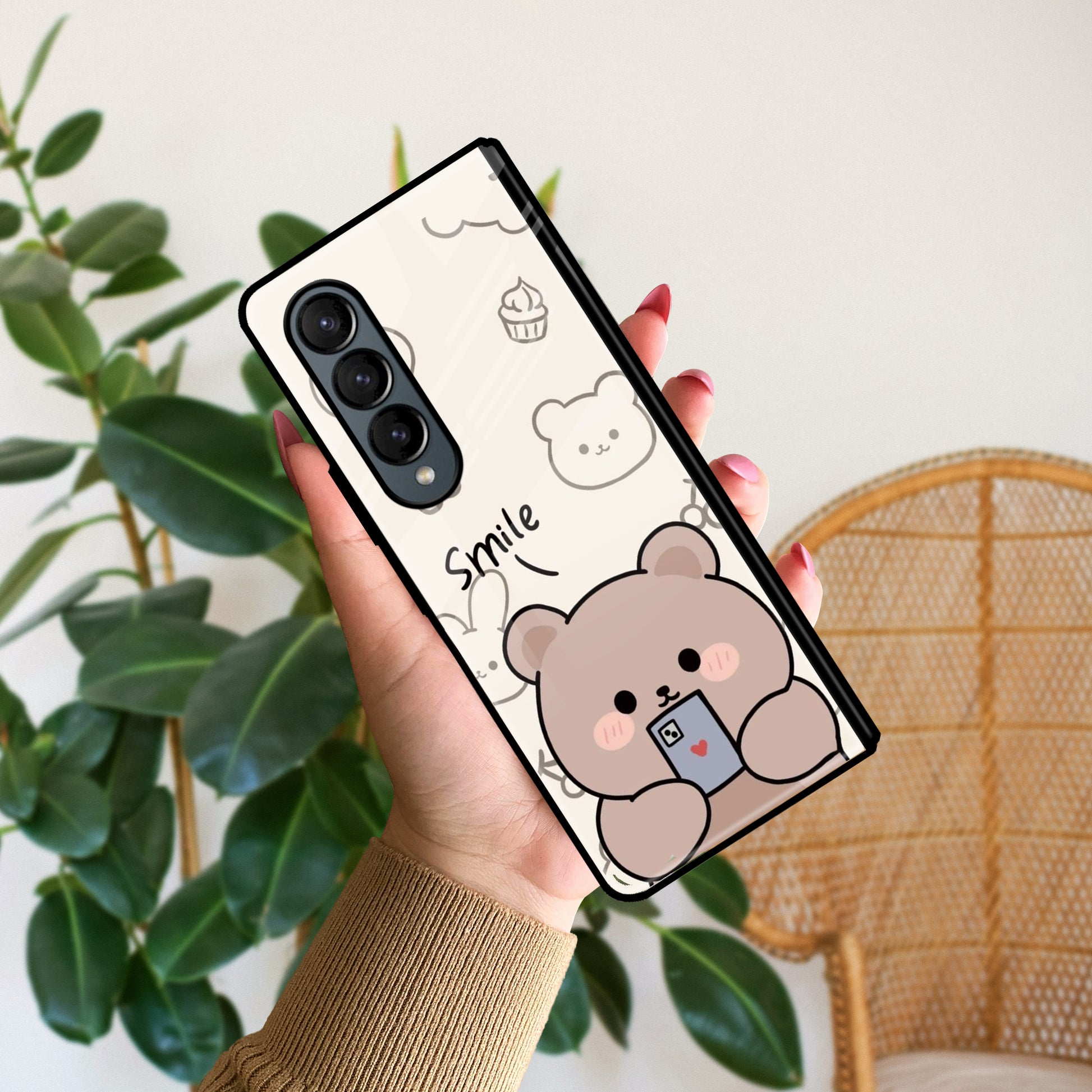 Cute Bear Glossy Metal Case Cover For Samsung ShopOnCliQ