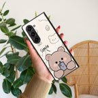 Cute Bear Glossy Metal Case Cover For Samsung - ShopOnCliQ