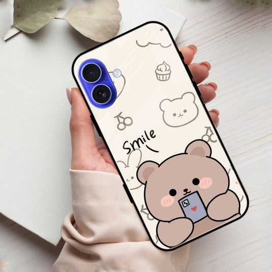 Cute Bear Glossy Metal Case Cover For iPhone ShopOnCliQ