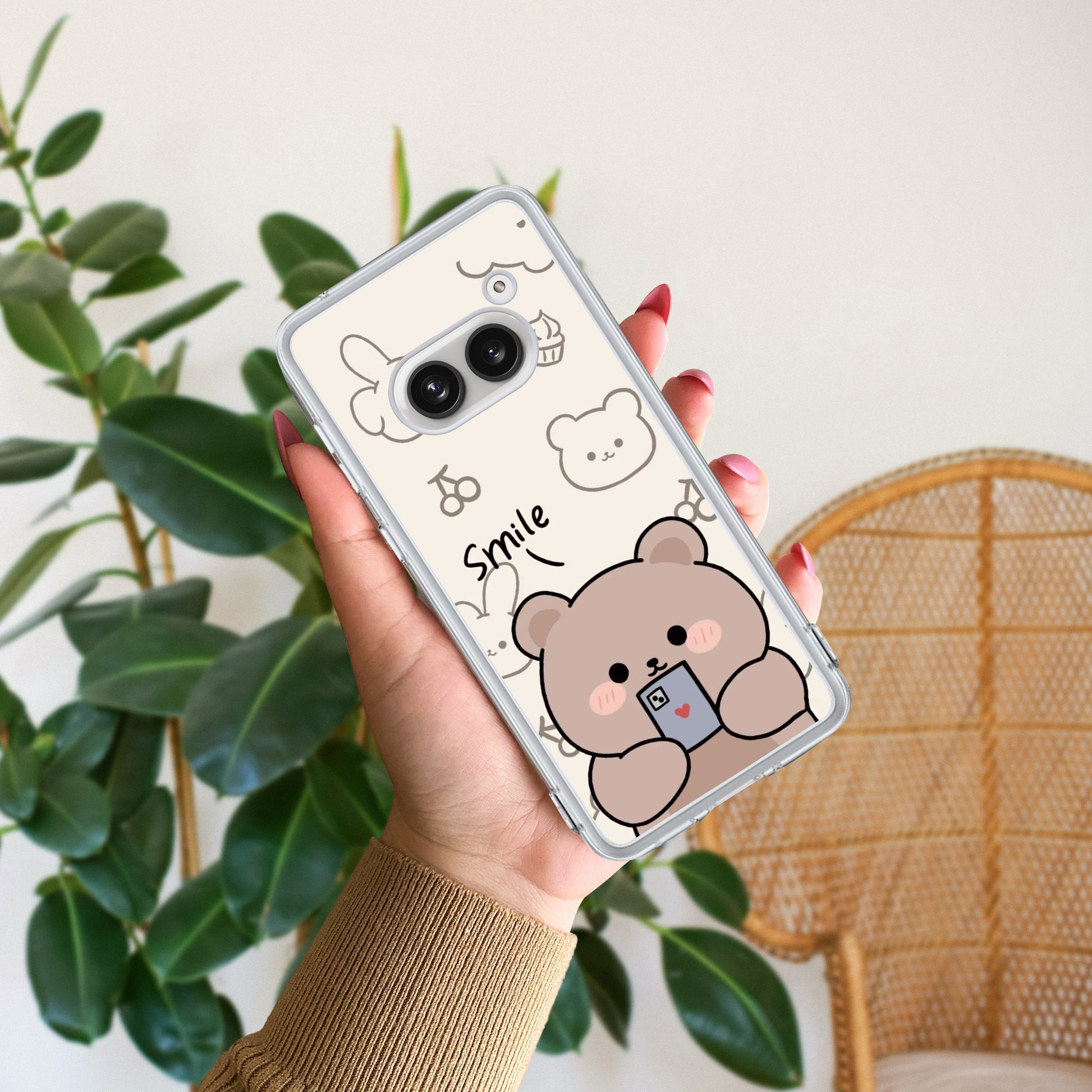 Cute Bear Transparent Silicon Case For Nothing ShopOnCliQ